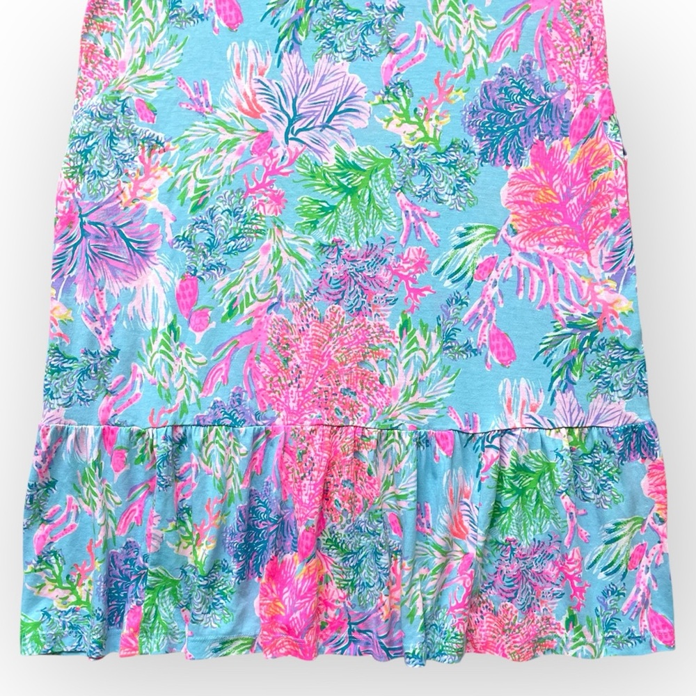 🪸NWT Lilly Pulitzer Malone Tiered Swing Dress, Celestial Blue Cay to My Heart 🪸 - Picture 11 of 16